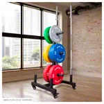 Sport-Tec Bumper Plate Rack fr Olympia Scheiben + Stangen L x B x H 73,5 x 62,5 x 118,5 cm