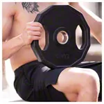 Olympia Hantelscheibe mit Gummiberzug und Griff, Bohrung  5 cm, 10 kg, Stck