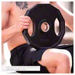 Olympia Hantelscheibe mit Gummiberzug und Griff, Bohrung  5 cm, 20 kg, Stck