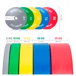 Hantelscheibe Olympia Bumper Plate, 50 mm, 5 kg,