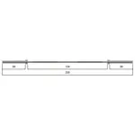 Olympia Langhantelstange Standard, 20 kg, Chrom,  5 cm x 220 cm