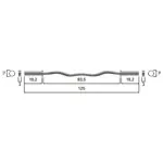 Olympia SZ-Stange Chrom inkl. Feststeller,  5 cm x 125 cm, 9,5 kg