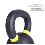 Abbildung zeigt Sport-Tec Kettlebell Powdercoated, 6 kg, schwarz/hellgelb