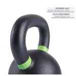 Abbildung zeigt Sport-Tec Kettlebell Powdercoated, 14 kg, schwarz/hellgr�n