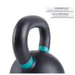 Abbildung zeigt Sport-Tec Kettlebell Powdercoated, 16 kg, schwarz/gr�n