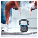 Abbildung zeigt Sport-Tec Kettlebell Powdercoated, 20 kg, schwarz/hellblau