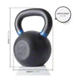 Abbildung zeigt Sport-Tec Kettlebell Powdercoated, 24 kg, schwarz/blau