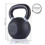 Abbildung zeigt Sport-Tec Kettlebell Powdercoated, 28 kg, schwarz/grau