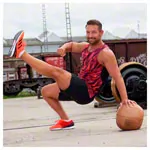 ARTZT Vintage Series Medizinball aus Leder, 5 kg