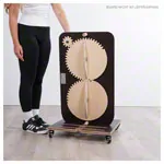 Abbildung zeigt FLOW-MAX VarioBoard Halterung mit Rollen, 61 x 57 cm