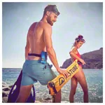 Abbildung zeigt RESTUBE aufblasbare Schwimm- und Rettungsboje extreme, inkl CO2 Patrone
