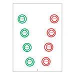 ARTZT neuro Fusionskarten Vergenz-Ringe rot/grn, 10 Stck
