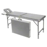 Alu-Kofferliege Robusta ST, inkl. Kopfteil + Armablage, 170/210x56x70-82 cm