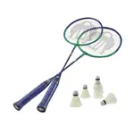 Badminton-Set Standard, 2 Schlger 66 cm + 6 Federblle