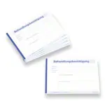Behandlungsbesttigung, 5 Blcke  50 Blatt (250 Bltter), DIN A6 quer
