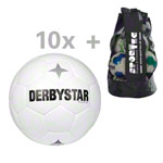 Derbystar Fußbälle-Set, 10x Brillant APS Classic, Größe 5 inkl. Sport-Tec Ballsack