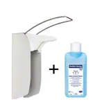 Desinfektionsmittelspender-Set Eurospender 1 mit Armhebel, inkl. 2x Sterillium Gel Pure 500ml