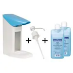 Desinfektionsmittelspender-Set Eurospender Safety plus, + Pumpe + 2x Sterillium classic pure 1 l