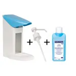 Desinfektionsmittelspender-Set Eurospender Safety plus, + Pumpe + Sterillium Gel pure, 475 ml