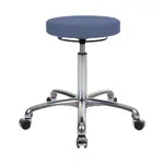 Abbildung zeigt Drehhocker Exklusiv mit Komfort-Polster und Rollen