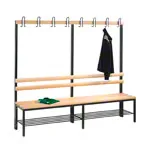 Produktbild: Garderobenbank mit Schuhrost, 8 Haken, HxBxT 165x196x40 cm