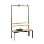Produktbild: Garderobenbank ohne Schuhrost, 4 Haken, HxBxT 165x100x40 cm