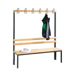 Produktbild: Garderobenbank ohne Schuhrost, 6 Haken, HxBxT 165x150x40 cm