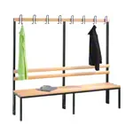 Produktbild: Garderobenbank ohne Schuhrost, 8 Haken, HxBxT 165x200x40 cm