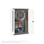 Geräteschrank Typ I mit Lochblech-Flügeltüren, H x B x T 195 x 120 x 50 cm