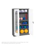 Produktbild: Geräteschrank Typ II mit Lochblech-Flügeltüren, H x B x T 195 x 120 x 50 cm