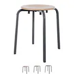 Produktbild: Gymnastikhocker Exklusiv mit Holzsitzfläche, ø 35 cm, Gestellfarbe anthrazit