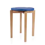 Gymnastikhocker-Set aus Holz inkl. Sitzkissen aus Kunstleder, Set 2-tlg.