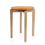 Abbildung zeigt Gymnastikhocker-Set aus Holz inkl. Sitzkissen aus Kunstleder, Set 2-tlg.