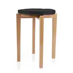 Gymnastikhocker-Set aus Holz inkl. Sitzkissen aus Kunstleder, Set 2-tlg.