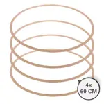 Gymnastikreifen aus Holz, 4er-Set,  60 cm