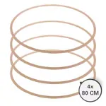 Gymnastikreifen aus Holz, 4er-Set,  80 cm