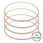 Gymnastikreifen aus Holz, 4er-Set,  90 cm