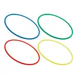 Gymnastikreifen aus Kunststoff, 4er-Set,  70 cm, je 1x blau, grn, rot, gelb