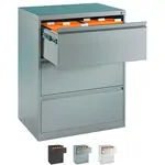 Produktbild: Hängeregistraturschrank mit 3 Schubladen, LxBxH 104,5x78,7x59 cm, zweibahnig