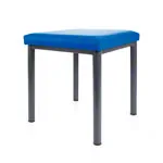 Hocker Exklusiv mit Polster, L x B 40 x 40 cm, Gestellfarbe anthrazit