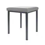 Hocker Exklusiv mit Polster, L x B 40 x 40 cm, Gestellfarbe anthrazit