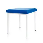 Hocker Exklusiv mit Polster, L x B 40 x 40 cm, Gestellfarbe wei