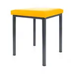 Abbildung zeigt Hocker Robusta mit Polster, L x B 40 x 40 cm, Gestellfarbe anthrazit