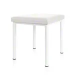 Abbildung zeigt Hocker Robusta mit Polster, L x B 40 x 40 cm, Gestellfarbe wei