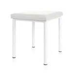 Abbildung zeigt Hocker Robusta mit Polster, L x B 40 x 40 cm, Gestellfarbe wei