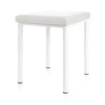 Hocker Robusta mit Polster, L x B 40 x 40 cm, Gestellfarbe wei