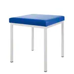 Hocker mit Polster, L x B 40 x 40 cm, Gestellfarbe wei