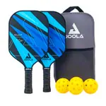 JOOLA Pickleball Set Ben Johns Blue Lightning, 7-tlg., 2xSchlger, 4xBlle + Tasche