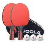 JOOLA Tischtennis-Set DUO CARBON, 2 TT-Schlger + 3 TT-Blle