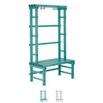 Produktbild: Kunststoff-Garderobenbank, 4 Haken, HxBxT 180x100x57 cm